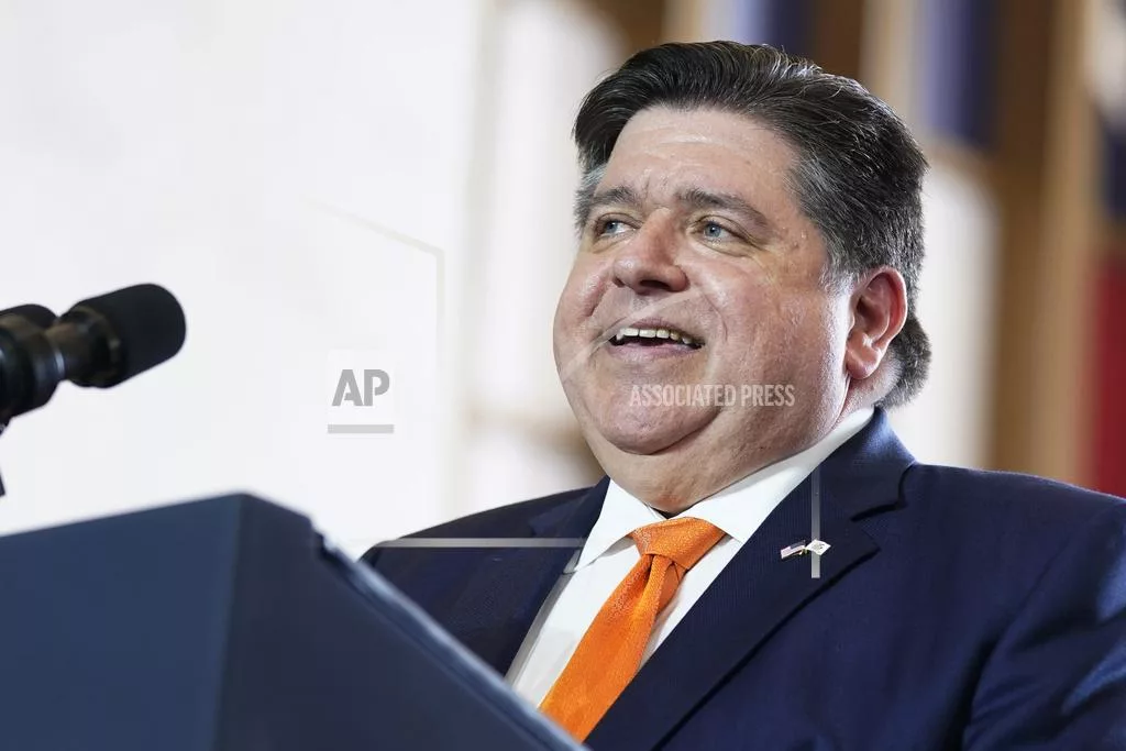 FILE - Illinois Gov. J.B. Pritzker addresses the crowd on June 28, 2023, at the Old Post Office in Chicago. Members of a legislative review panel agree that Gov. J.B. Pritzker's proposal to replace Logan and Stateville prisons makes senses, but they said Friday, June 14, 2024, that the administration needs to provide more details. (AP Photo/Evan Vucci, File)