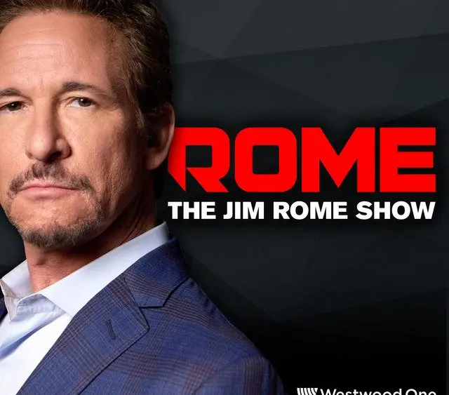 The Jim Rome Show Logo with Jim Rome front facing
