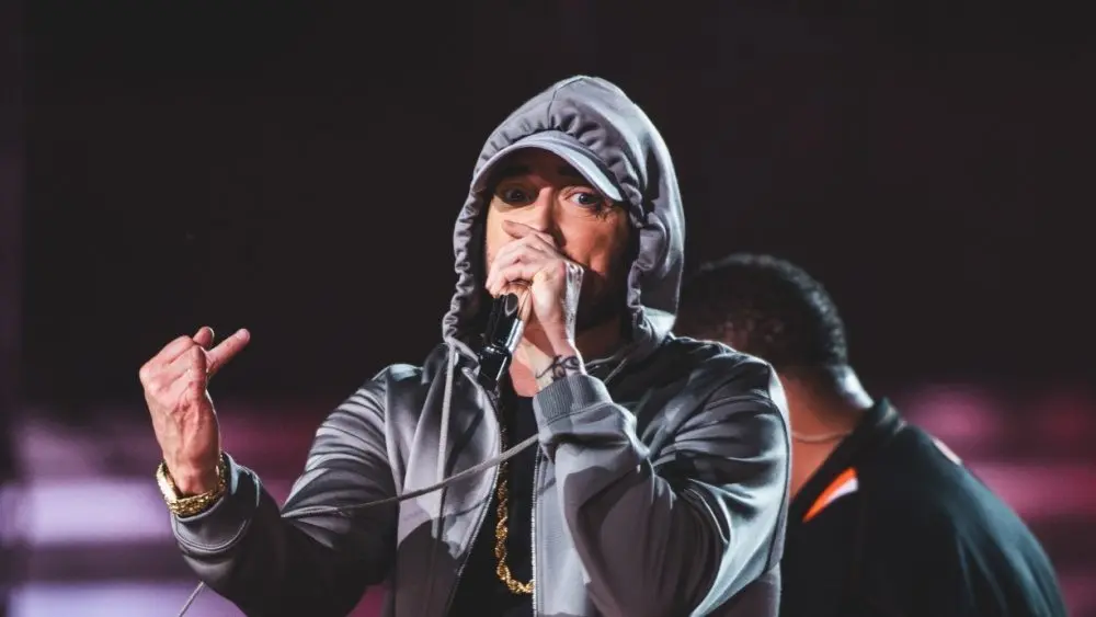 Eminem in Concert at The Michigan Central Station Detroit^ Michigan June 6 2024