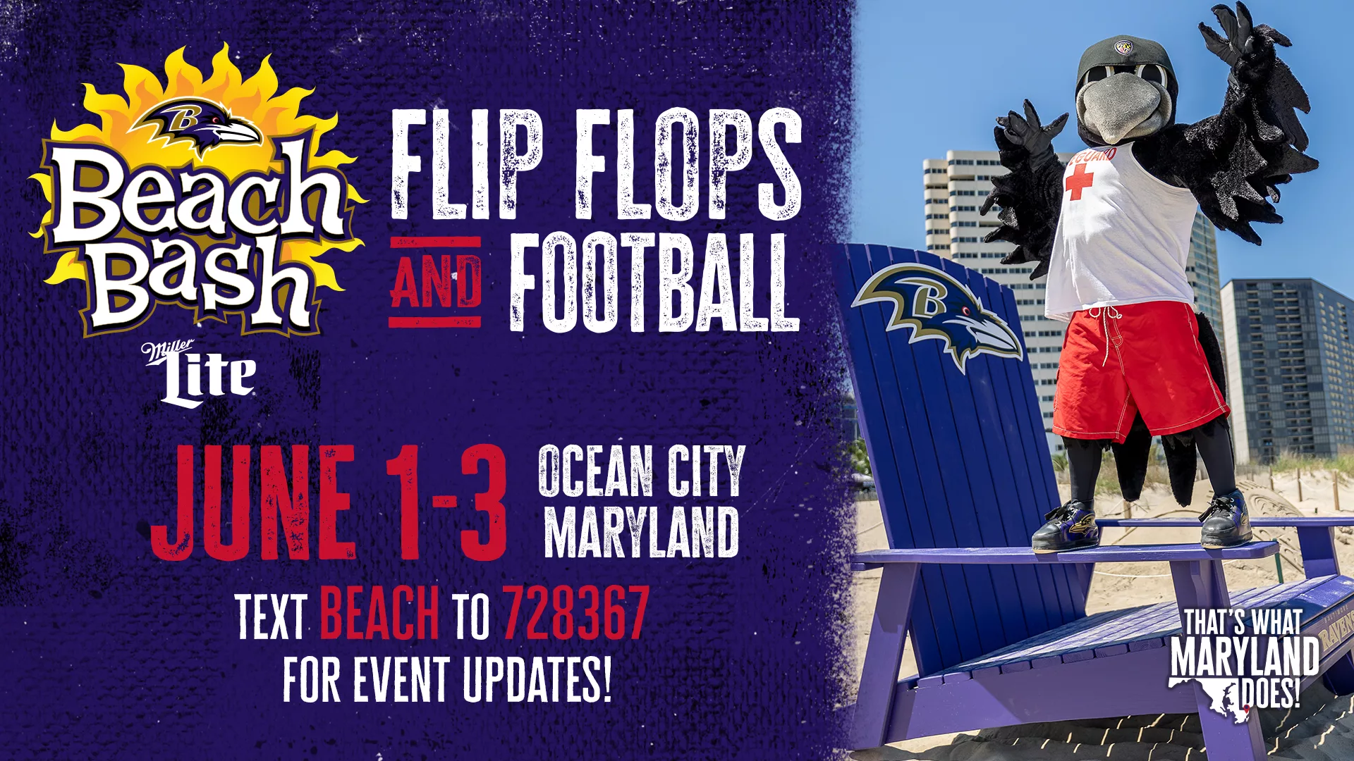 Baltimore Ravens Beach Bash presented by Miller Lite underway in