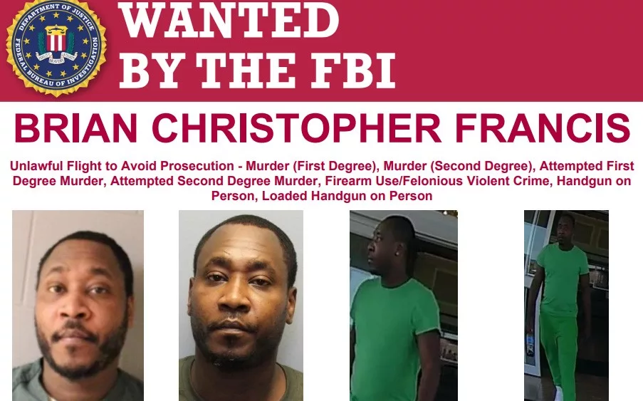 Brian Christopher Francis reward poster. Credit: FBI