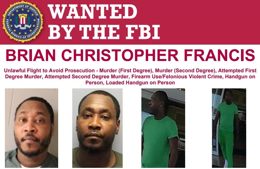 Brian Christopher Francis reward poster. Credit: FBI