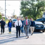 Commissioner Richard Worley and Baltimore Police Department on a community walk.