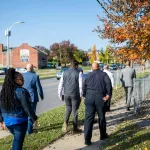 Commissioner Richard Worley and Baltimore Police Department on a community walk.