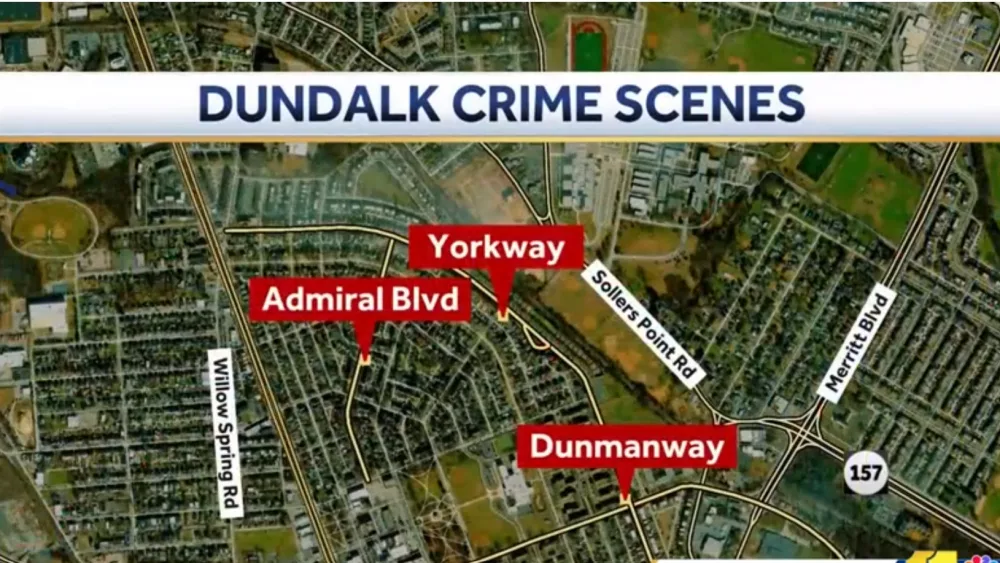 Dundalk crime scenes. Credit; WBALTV