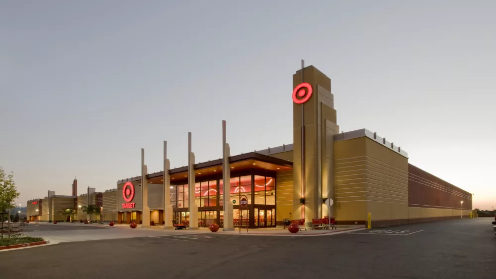 Gilroy, CA, USA - July, 16 2008: Target Store at dusk. Target, an American big box retailer, is the anchor tenant for this new shopping center.