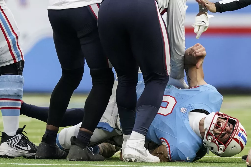 Titans QB Will Levis hopes leg injury not as bad as initially feared in OT  loss | WBAL Baltimore News