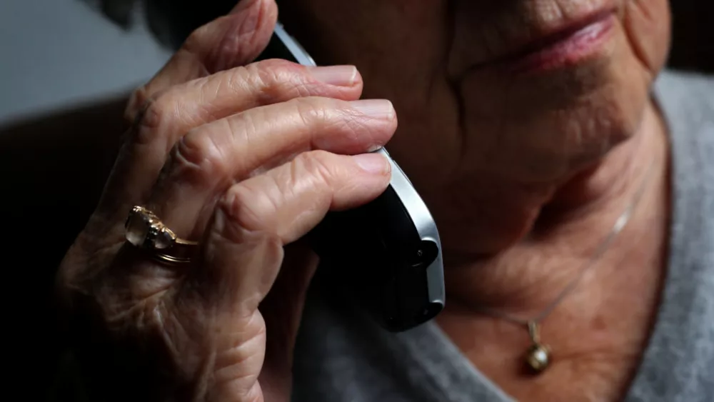 ILLUSTRATION - 11 October 2019, Bavaria, Würzburg: An elderly woman is using a cordless landline phone. Photo: Karl-Josef Hildenbrand/dpa (Photo by Karl-Josef Hildenbrand/picture alliance via Getty Images)