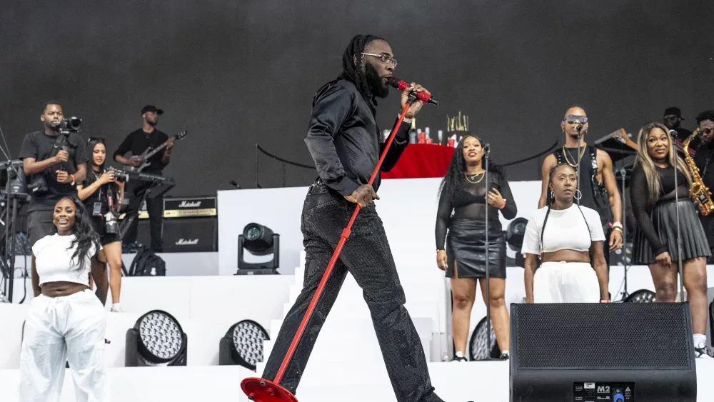 FILE - Burna Boy performs at the Coachella Music and Arts Festival at Empire Polo Club on Friday, April 21, 2023, in Indio, Calif. With rising performances at the world's biggest stages and record numbers on global music charts and streaming platforms, African acts are charting a new course for music produced on the continent, taking advantage of high-profile international collaborations, a digital boost from the internet and streaming platforms as well as new investment opportunities. (Photo by Amy Harris/Invision/AP-File)