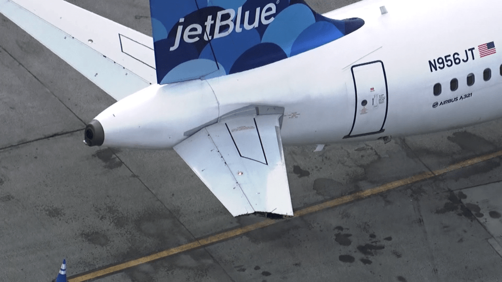 A JetBlue plane clipped another JetBlue plane early Thursday at Boston's Logan International Airport.