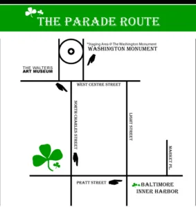 Parade Route Map. Credit: Irish Parade Website