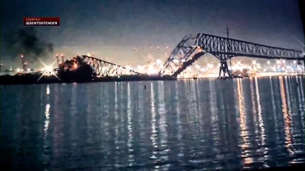 Video shows moment when Baltimore's Key Bridge collapses | WBAL ...