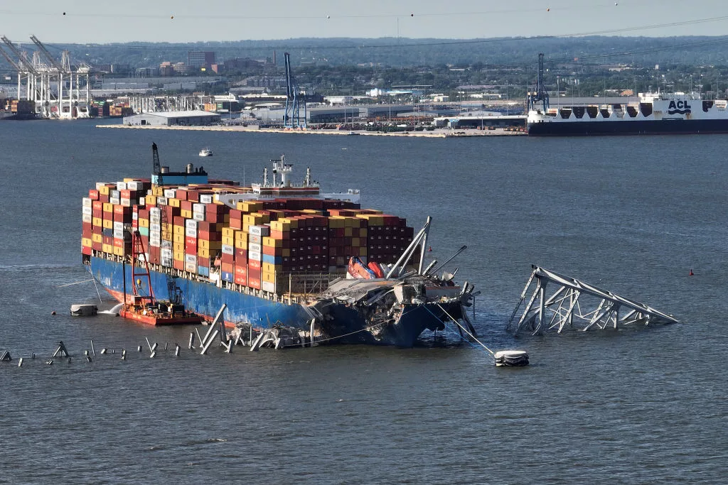 Crews Continue To Work To Reopen Shipping Lane At The Site Of The Francis Scott Key Bridge Collapse In Baltimore