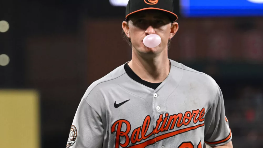 ST. LOUIS, MO - MAY 11: Baltimore Orioles center fielder Austin Hayes (21) as seen during a MLB game between the Baltimore Orioles and the St. Louis Cardinals on May 11, 2022, at Busch Stadium, St. Louis, MO. (Photo by Keith Gillett/Icon Sportswire via Getty Images),