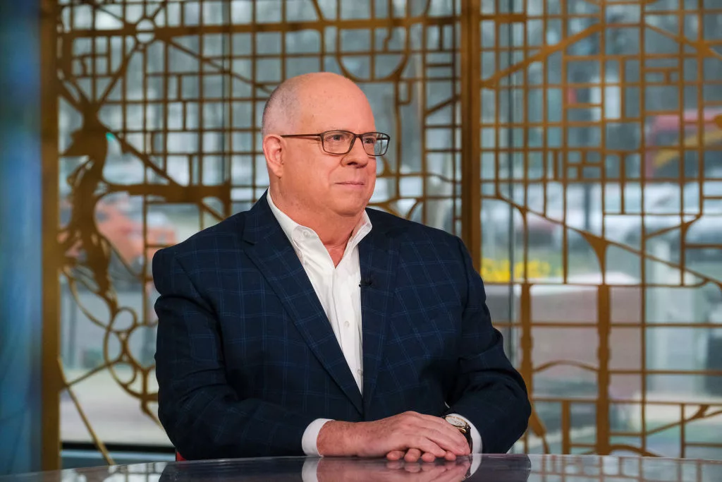 MEET THE PRESS -- Pictured: Former Gov. Larry Hogan (R-MD) appears on Meet the Press in Washington, D.C. Sunday, Feb. 19, 2023. -- (Photo by: William B. Plowman/NBC via Getty Images)