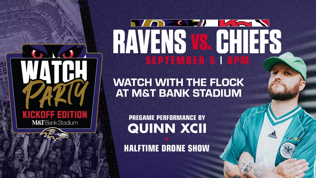 Ravens 2024 NFL Kickoff Party on Sept. 5