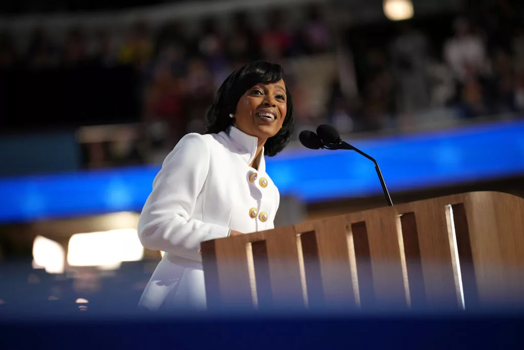 Maryland Democratic Senate candidate Angela Alsobrooks speaks at ...