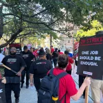 Hilton workers strike in Baltimore
Photo by Rachel Sawicki, WBAL NewsRadio 1090 and FM 101.5