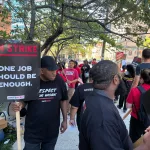 Hilton workers strike in Baltimore
Photo by Rachel Sawicki, WBAL NewsRadio 1090 and FM 101.5