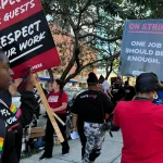 Hilton workers strike in Baltimore
Photo by Rachel Sawicki, WBAL NewsRadio 1090 and FM 101.5