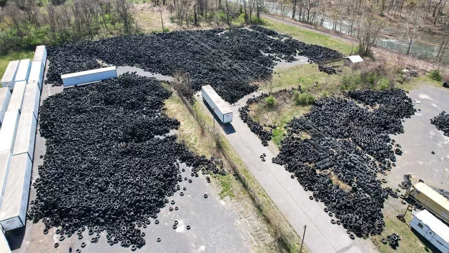 over 250,000 tires dumped and abandoned in allegany county SOURCE: Maryland Attorney General's Office