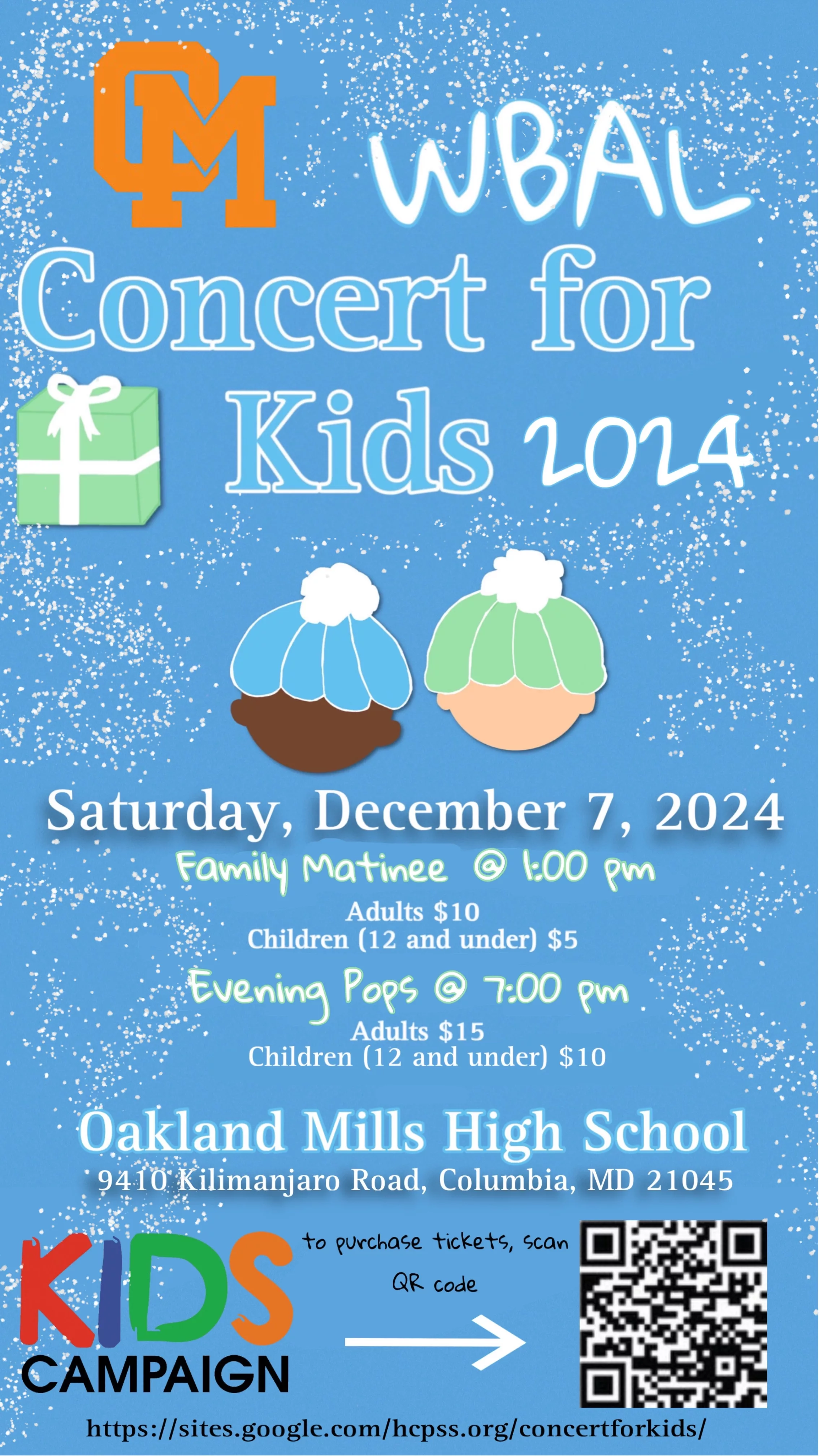 Concert for Kids is dedicated to performances with a purpose. Our annual Holiday Concerts have raised over $105,000 to benefit the WBAL Radio Kids Campaign.  Choose from our Family Matinee and our Evening Holiday Pops to put you in the holiday spirit! 