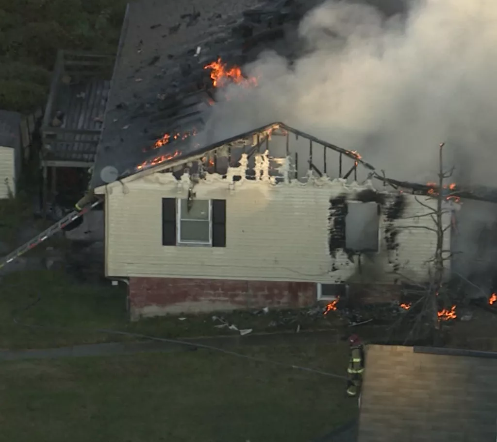 Firefighters called to house as fire burns through roof in Linthicum - berlin avenue