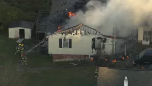 Firefighters called to house as fire burns through roof in Linthicum - berlin avenue