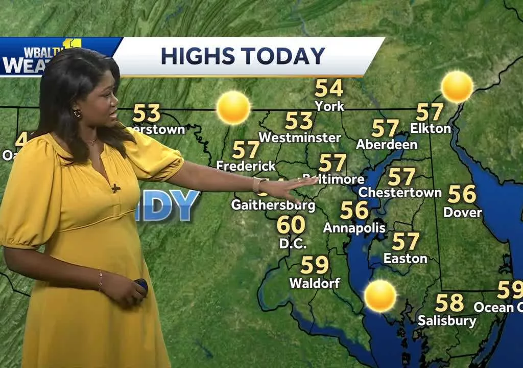 Meteorologist Dalencia Jenkins says today will be a slightly warmer day across Maryland