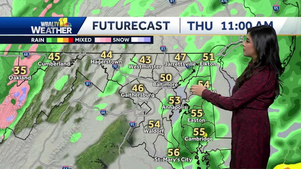 Meteorologist Alena Lee says that the rain should be tapering off just in time for your Thanksgiving dinner.