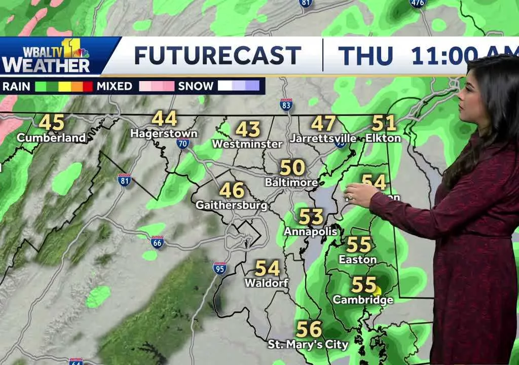 Meteorologist Alena Lee says that the rain should be tapering off just in time for your Thanksgiving dinner.