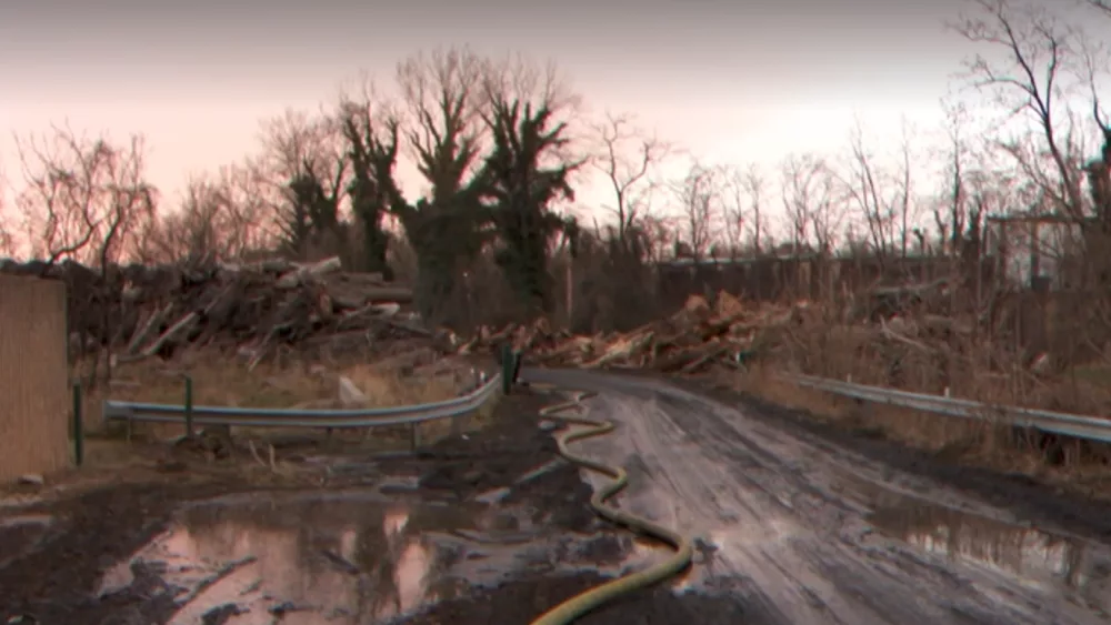 Firefighters continue monitoring remnants of massive Baltimore wood recycling facility fire