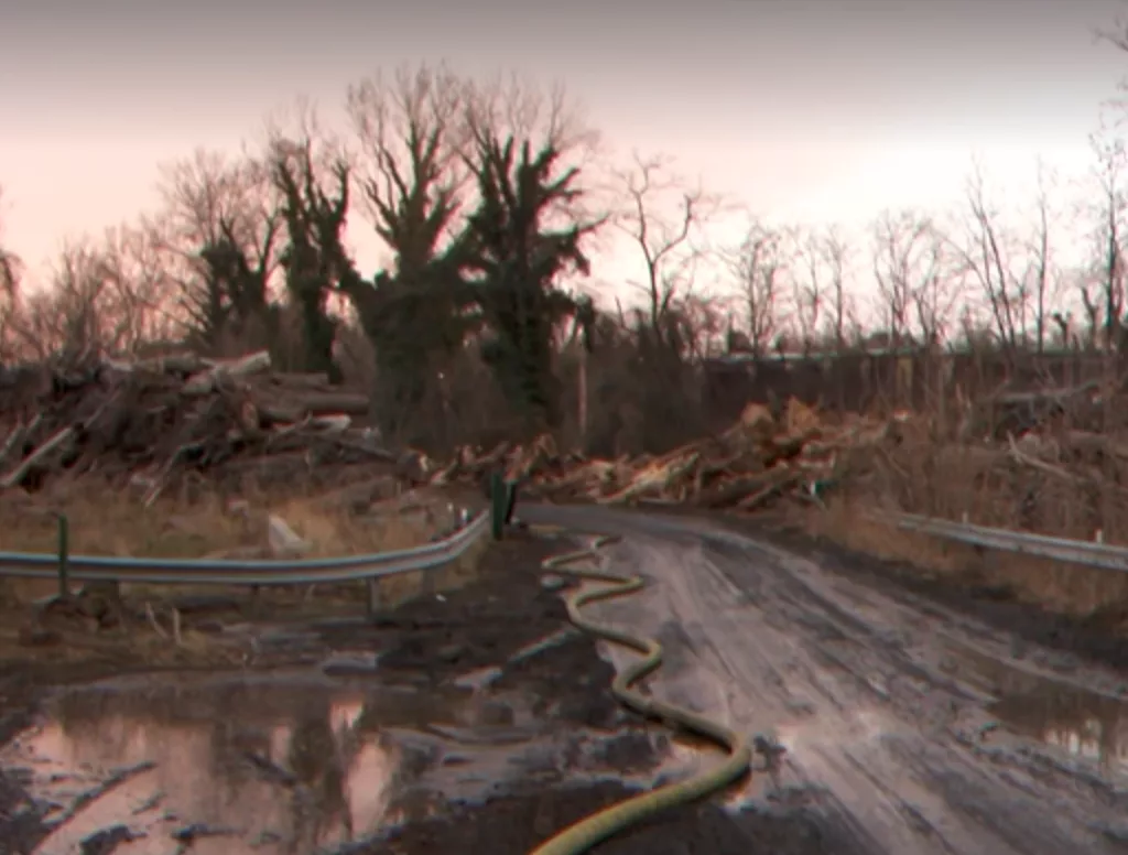 Firefighters continue monitoring remnants of massive Baltimore wood recycling facility fire