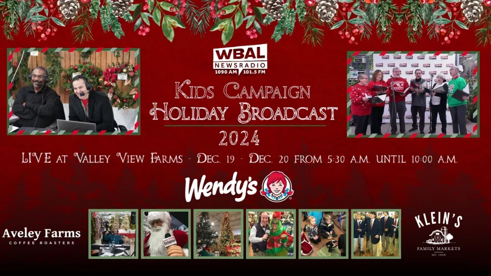 wbalradiovalleyviewkidscampaignlivebroadcast2024 - Join WBAL NewsRadio 1090AM and FM101.5 for our yearly trip to Valley View Farms in Cockeysville. WBAL’s C4 and Bryan Nehman will broadcast live inside the Valley View Farms greenhouse on December 19 and December 20 to raise money for the WBAL Radio Kids Campaign. The Valley View broadcast helps to raise funds that go towards academic scholarships, summer programs, educational experiences and grants for toys and basic needs over the holiday season. Make your donations HERE. We are excited to be working with Wendy’s, the Valley View title sponsor! Thank you to Wendy’s for all your help. The WBAL Kids Campaign has been providing assistance to Baltimore’s youth for over 35 years. If you cannot attend the broadcast, you can donate to the Kids Campaign HERE. There will be Christmas music by musician Brent Hardesty, David Deboy, and several choirs from our local area. (Schedule below)