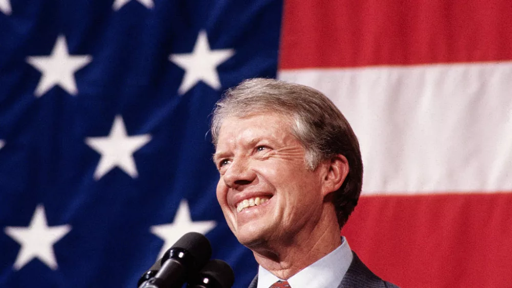 President Jimmy Carter at Microphone