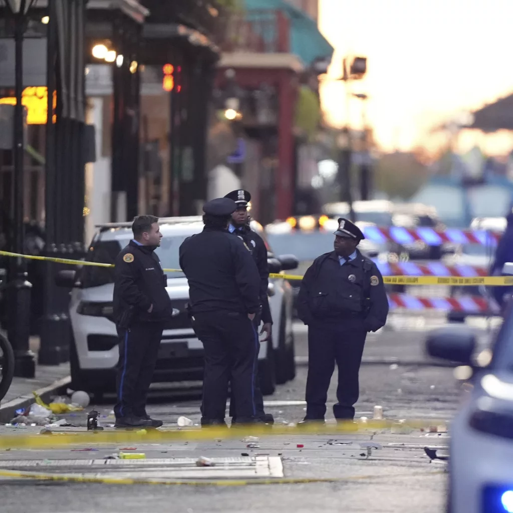 Law enforcement officials have told The Associated Press that the suspect in the New Orleans crash that killed 10 people and injured 30 was killed after a firefight with police. The officials were not authorized to discuss details of the investigation publicly and spoke to the AP on condition of anonymity. The suspect rammed a vehicle at high speed into a crowd of pedestrians in New Orleans’ bustling French Quarter district at 3:15 a.m. Wednesday along Bourbon Street, known worldwide as one of the largest destinations for New Year’s Eve parties, and with crowds in the city ballooning in anticipation for the Sugar Bowl college football playoff game at the nearby Superdome later in the day.