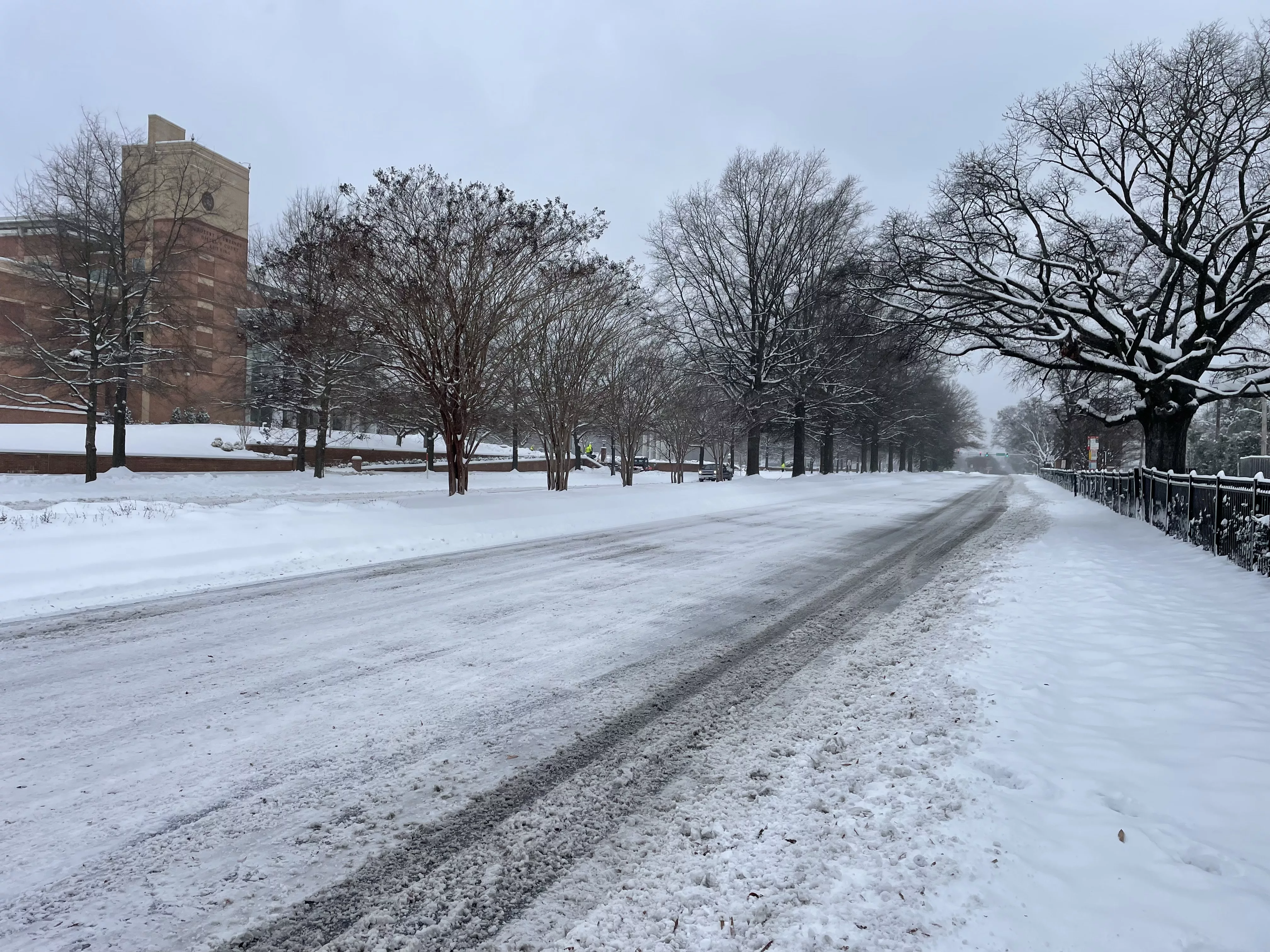 Snow in Annapolis MD on January 6, 2025 (Image Credit: WBAL NewsRadio's Phil Yacuboski)