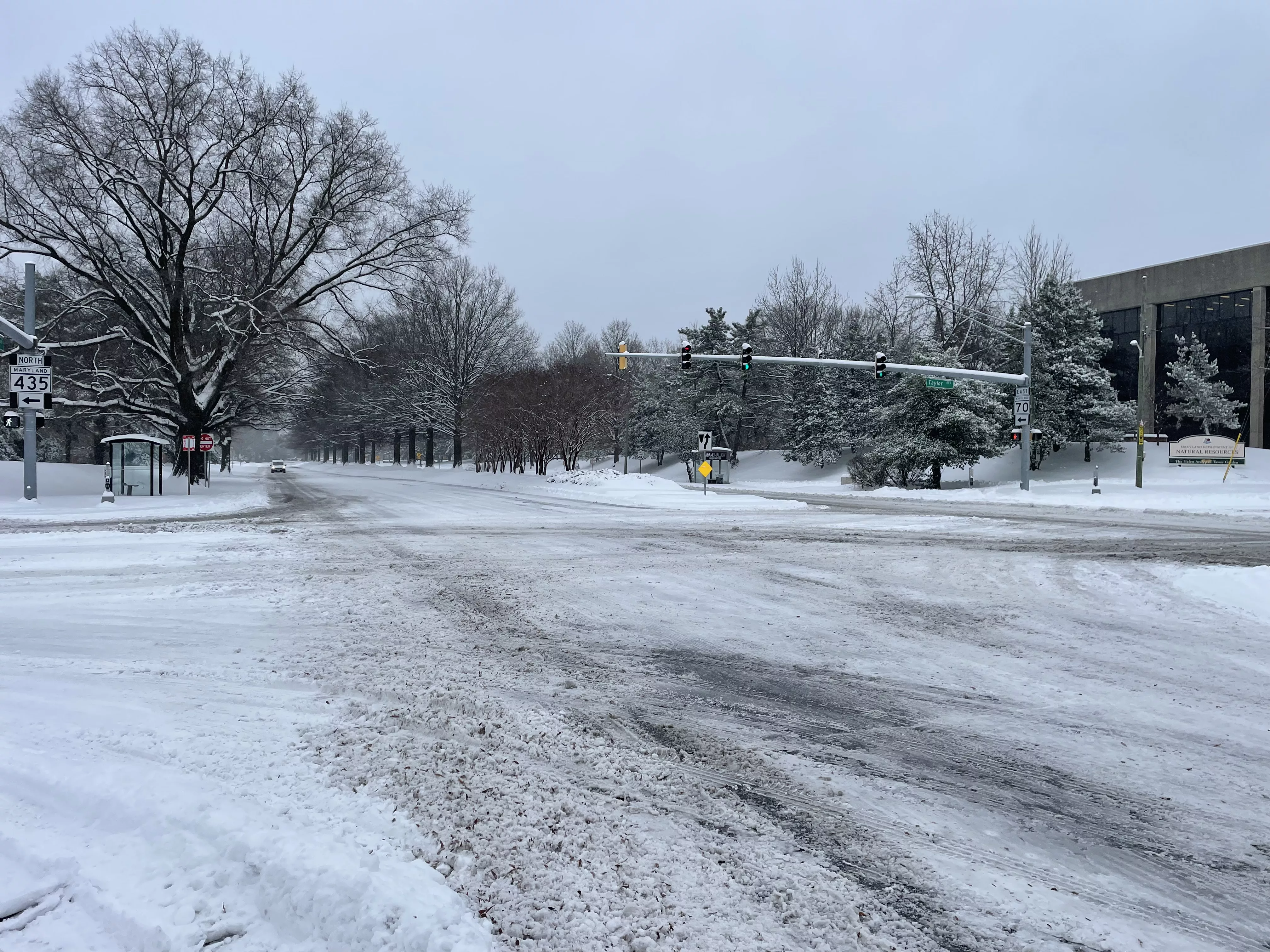 Snow in Annapolis MD on January 6, 2025 (Image Credit: WBAL NewsRadio's Phil Yacuboski)