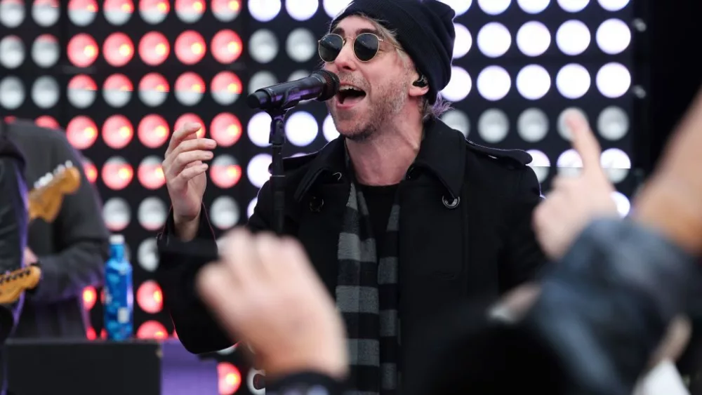 BALTIMORE, MARYLAND - DECEMBER 31: All Time Low performs during halftime of the game between the Miami Dolphins and Baltimore Ravens at M&T Bank Stadium on December 31, 2023 in Baltimore, Maryland. (Photo by Todd Olszewski/Getty Images)