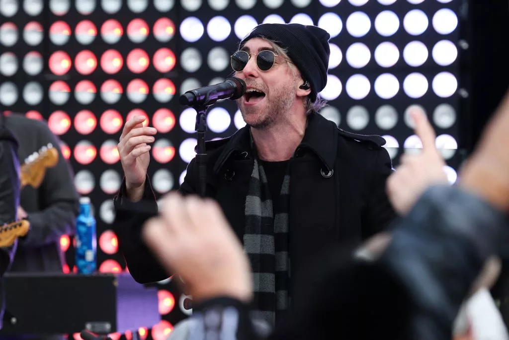 BALTIMORE, MARYLAND - DECEMBER 31: All Time Low performs during halftime of the game between the Miami Dolphins and Baltimore Ravens at M&T Bank Stadium on December 31, 2023 in Baltimore, Maryland. (Photo by Todd Olszewski/Getty Images)