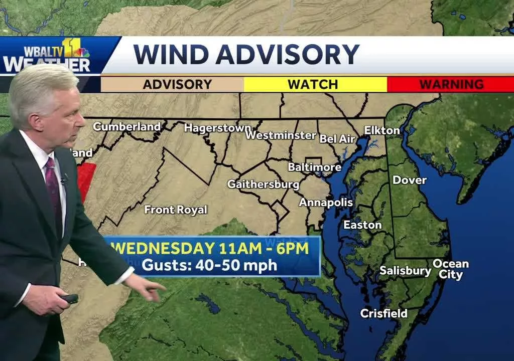 Parts of state under wind advisories on Wednesday