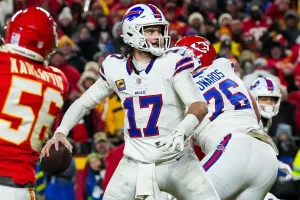 Quarterback Josh Allen #17 of the Buffalo Bills