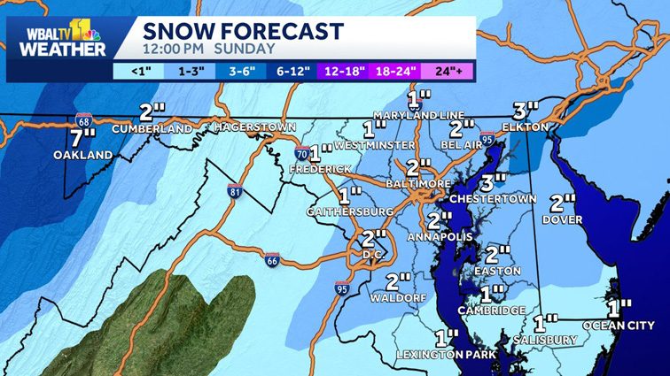 Winter Weather: Maryland to get some snow accumulation over weekend