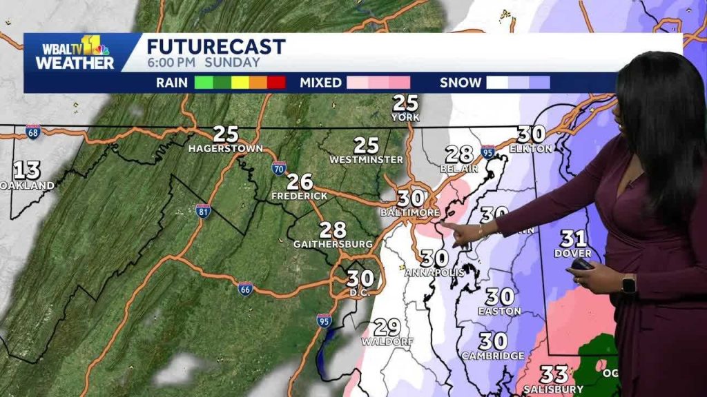 Weather: More chances for snow across Baltimore region on Sunday