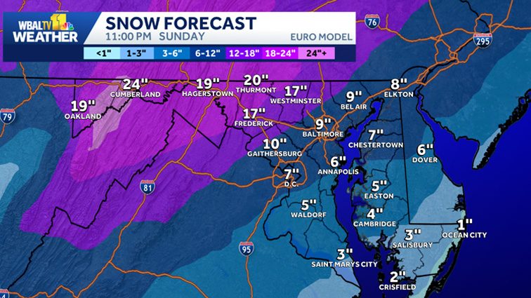Baltimore to get significant snow tonight, compacted by sheets of sleet, making for icy conditions