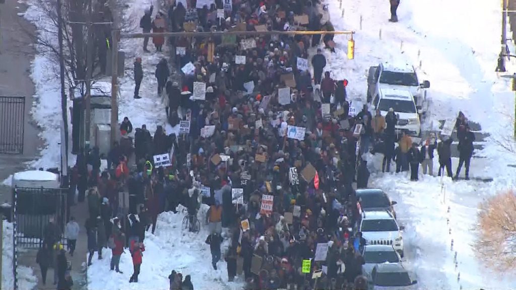 Hundreds gather in Baltimore to protest ICE enforcement in Maryland, US