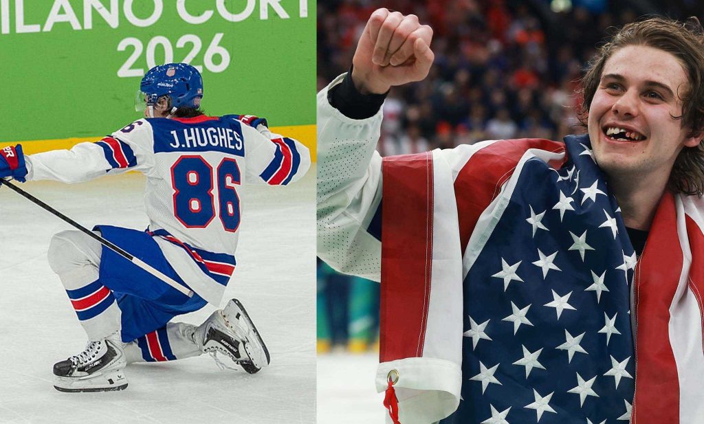 U.S. hockey’s Jack Hughes trades teeth for Olympic gold