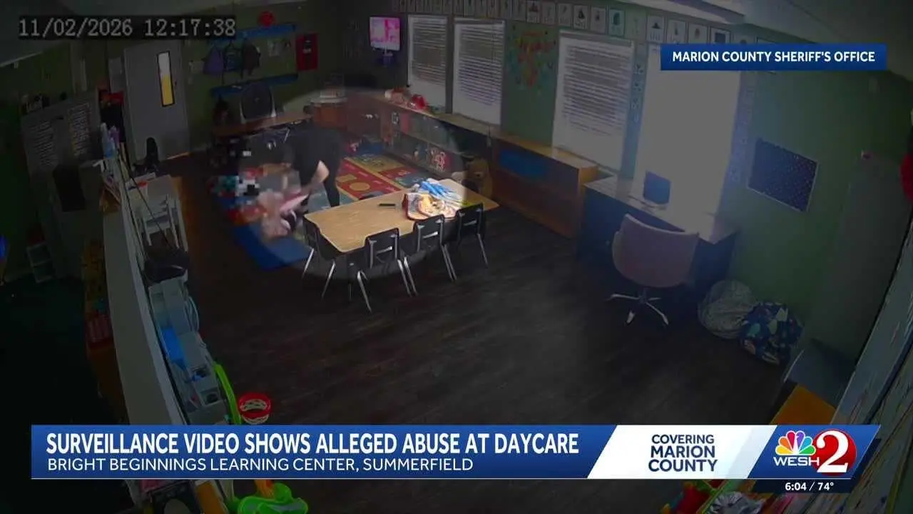 Florida day care worker charged after video shows alleged child abuse ...