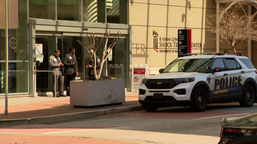 Officer recovering after being shot in leg in Baltimore