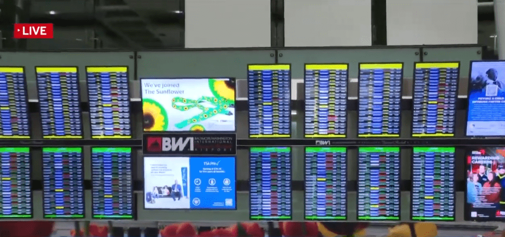 ‘Delayed again’: Travelers at BWI-Marshall see flight disruptions, ground stop during storms